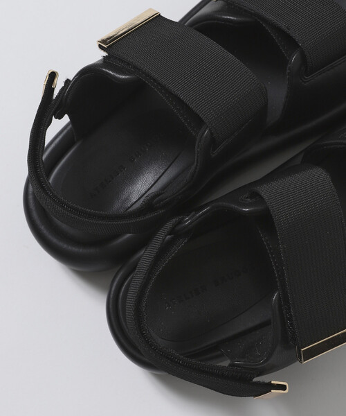 ATELIER BRUGGE(アトリエブルージュ)の「ATELIER BRUGGE/アトリエブルージュ テープベルト 厚底 サンダル / 3.5cmソール (22.5cm~24.5cmサイズ展開)(サンダル・レディース・ベージュ/ブラック・SMALL/MEDIUM/LARGE)」の10枚目の写真