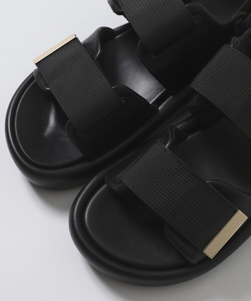 ATELIER BRUGGE(アトリエブルージュ)の「ATELIER BRUGGE/アトリエブルージュ テープベルト 厚底 サンダル / 3.5cmソール (22.5cm~24.5cmサイズ展開)(サンダル・レディース・ベージュ/ブラック・SMALL/MEDIUM/LARGE)」の11枚目の写真