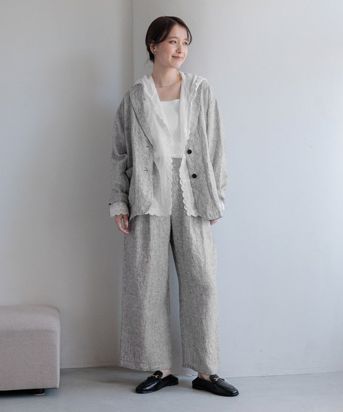 studio CLIP(スタディオクリップ)の「レースフードシャツブルゾン(シャツ/ブラウス・レディース・オフホワイト・FREE)」の6枚目の写真