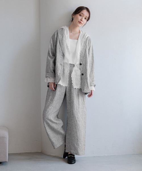 studio CLIP(スタディオクリップ)の「レースフードシャツブルゾン(シャツ/ブラウス・レディース・オフホワイト・FREE)」の5枚目の写真