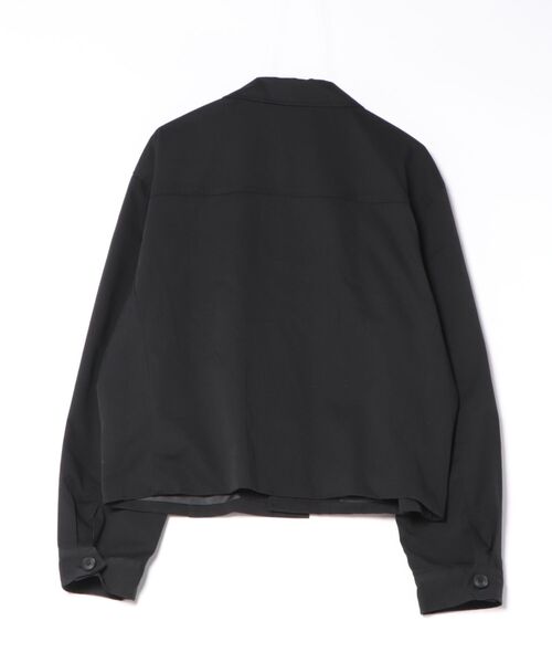 Chikashitsu +（チカシツプラス）の「【Chikashitsu +】cropped button jacket / 【チカシツプラス】クロップボタンジャケット<着用動画あり>（テーラードジャケット・メンズ・ブラック・ONE SIZE）」の2枚目の写真