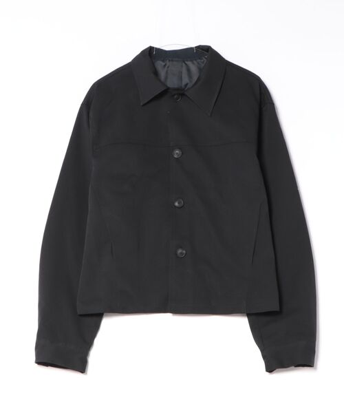 Chikashitsu +（チカシツプラス）の「【Chikashitsu +】cropped button jacket / 【チカシツプラス】クロップボタンジャケット<着用動画あり>（テーラードジャケット・メンズ・ブラック・ONE SIZE）」の4枚目の写真