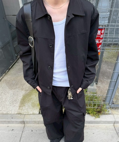 Chikashitsu +（チカシツプラス）の「【Chikashitsu +】cropped button jacket / 【チカシツプラス】クロップボタンジャケット<着用動画あり>（テーラードジャケット・メンズ・ブラック・ONE SIZE）」の11枚目の写真