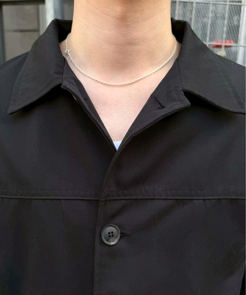 Chikashitsu +（チカシツプラス）の「【Chikashitsu +】cropped button jacket / 【チカシツプラス】クロップボタンジャケット<着用動画あり>（テーラードジャケット・メンズ・ブラック・ONE SIZE）」の5枚目の写真