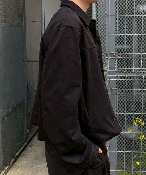 Chikashitsu +（チカシツプラス）の「【Chikashitsu +】cropped button jacket / 【チカシツプラス】クロップボタンジャケット<着用動画あり>（テーラードジャケット・メンズ・ブラック・ONE SIZE）」の9枚目の写真