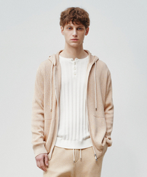 J'RIUM（ジェイリウム）の「アジオライトニットフードパーカーオートミール（パーカー）」