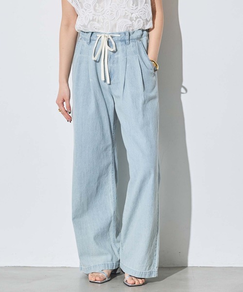 Gready Brilliant(グレディブリリアン)の「コード付デニムワイドパンツ(デニムパンツ・レディース・ブルー系その他・36/38)」の1枚目の写真