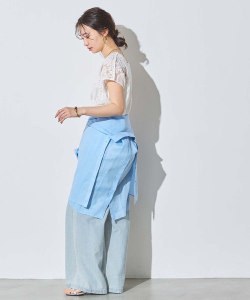 Gready Brilliant(グレディブリリアン)の「コード付デニムワイドパンツ(デニムパンツ・レディース・ブルー系その他・36/38)」の2枚目の写真