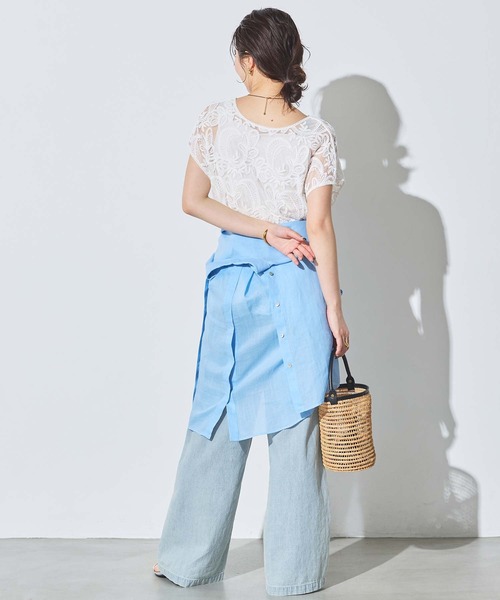 Gready Brilliant(グレディブリリアン)の「コード付デニムワイドパンツ(デニムパンツ・レディース・ブルー系その他・36/38)」の3枚目の写真