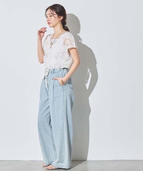 Gready Brilliant(グレディブリリアン)の「コード付デニムワイドパンツ(デニムパンツ・レディース・ブルー系その他・36/38)」の10枚目の写真