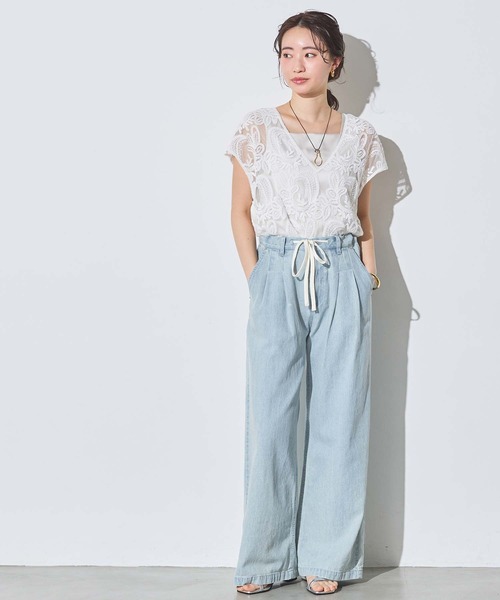 Gready Brilliant(グレディブリリアン)の「コード付デニムワイドパンツ(デニムパンツ・レディース・ブルー系その他・36/38)」の12枚目の写真