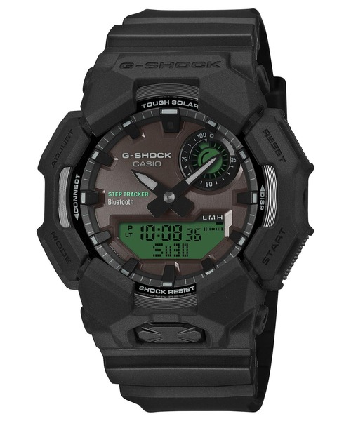 G-SHOCK(ジーショック)の「BLACK AND ELECTRO GREEN / GA-B010BEG-1AJF(アナログ腕時計・メンズ・ブラック×グリーン・FREE)」の1枚目の写真