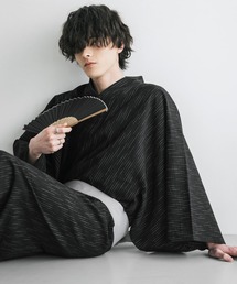 Rocky Monroe（ロッキーモンロー）の「しじら織りワンタッチ帯付きメンズ浴衣2点セット（浴衣）」