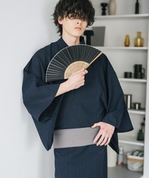 Rocky Monroe（ロッキーモンロー）の「しじら織りワンタッチ帯付きメンズ浴衣2点セット（浴衣）」