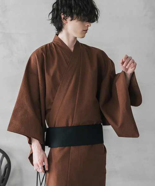 Rocky Monroe(ロッキーモンロー)の「しじら織りワンタッチ帯付きメンズ浴衣2点セット(浴衣・メンズ・ネイビー/グレー/ブラック/ホワイト/ネイビー系1/ブラウン/ブラック系1・XL/L/M)」の17枚目の写真