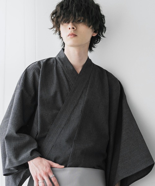 Rocky Monroe(ロッキーモンロー)の「しじら織りワンタッチ帯付きメンズ浴衣2点セット(浴衣・メンズ・ネイビー/グレー/ブラック/ホワイト/ネイビー系1/ブラウン/ブラック系1・XL/L/M)」の15枚目の写真