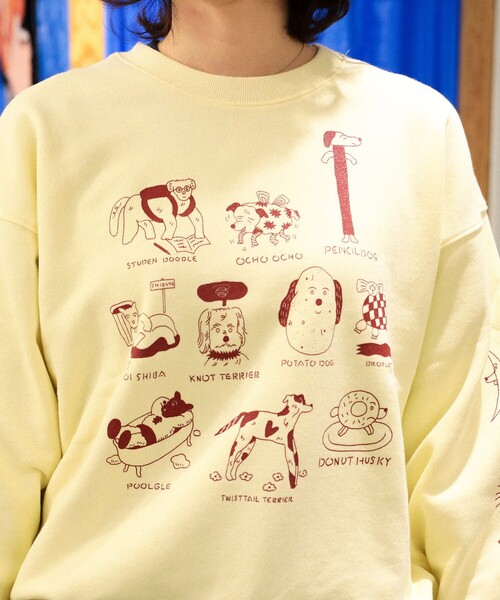 TOKYO CULTUART by BEAMS(トウキョウカルチャートバイビームス)の「norahi / AFTERLIFE DOGS Sweat(スウェット・レディース・クリーム/ブラック・MEDIUM/SMALL)」の4枚目の写真