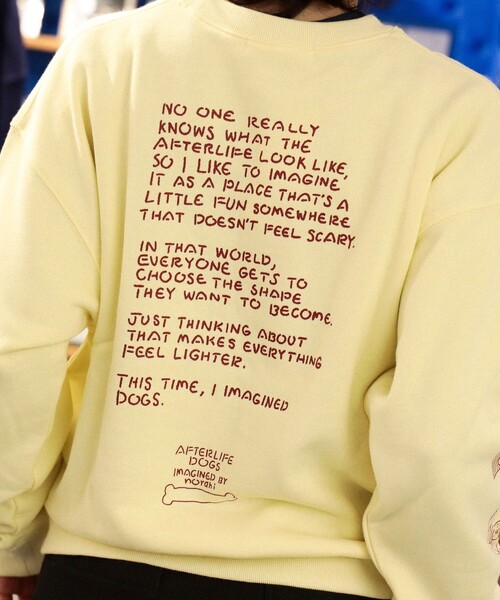 TOKYO CULTUART by BEAMS(トウキョウカルチャートバイビームス)の「norahi / AFTERLIFE DOGS Sweat(スウェット・レディース・クリーム/ブラック・MEDIUM/SMALL)」の3枚目の写真