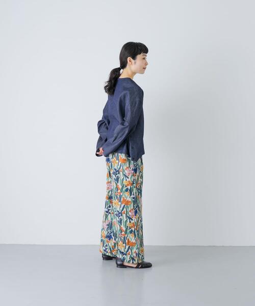 かぐれ（カグレ）の「綿麻デニムプルオーバー（シャツ/ブラウス・レディース・インディゴブルー・FREE）」の6枚目の写真