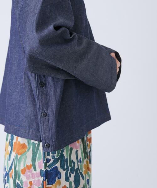 かぐれ（カグレ）の「綿麻デニムプルオーバー（シャツ/ブラウス・レディース・インディゴブルー・FREE）」の11枚目の写真