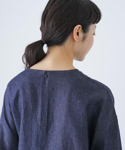 かぐれ（カグレ）の「綿麻デニムプルオーバー（シャツ/ブラウス・レディース・インディゴブルー・FREE）」の12枚目の写真