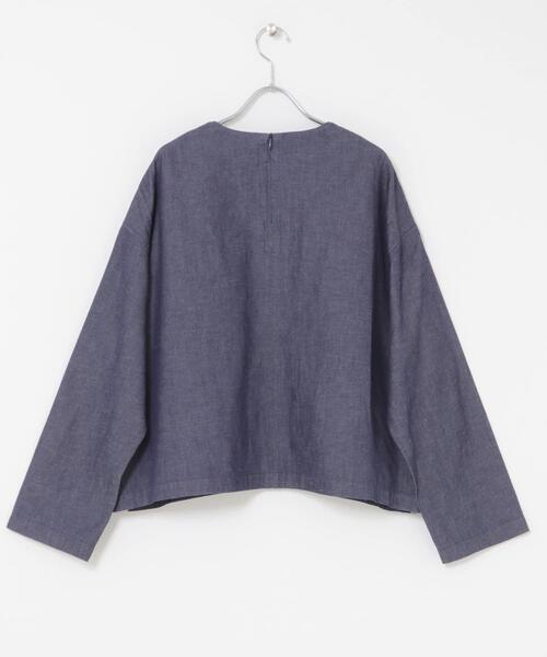 かぐれ（カグレ）の「綿麻デニムプルオーバー（シャツ/ブラウス・レディース・インディゴブルー・FREE）」の14枚目の写真