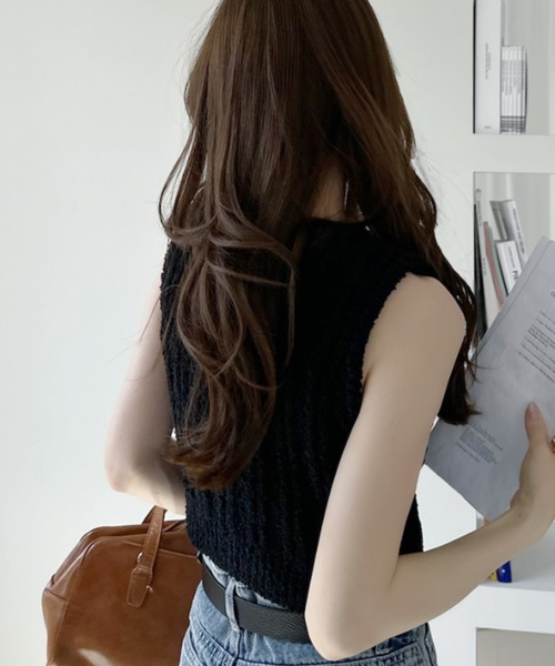 Ada.（エイダ）の「コンパクト ニット ベスト（ベスト・レディース・ネイビー/ピンク/ブラック・FREE）」の20枚目の写真