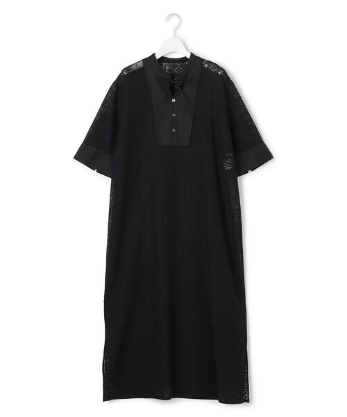 23区（ニジュウサンク）の「モチーフレース ワンピース（シャツワンピース・レディース・ブラック系/ホワイト系・38）」の9枚目の写真