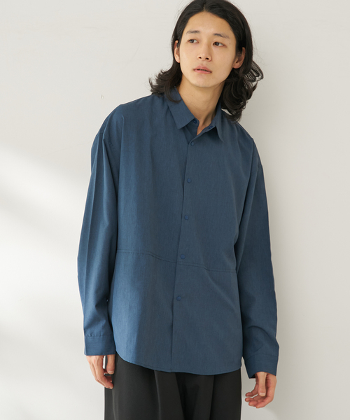 B.C STOCK（ベーセーストック）の「【速乾・接触冷感・UVカット】COOLFIBER(R)Air シャツジャケット（シャツ/ブラウス・メンズ・チャコールグレー/ベージュ/ネイビー/イエロー・MEDIUM/LARGE）」の3枚目の写真