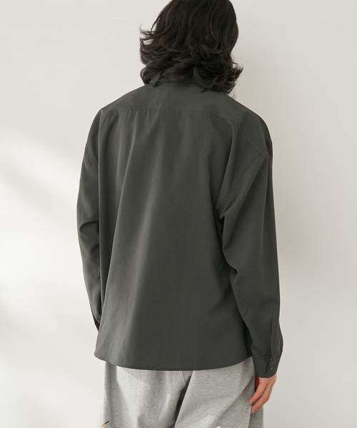 B.C STOCK（ベーセーストック）の「【速乾・接触冷感・UVカット】COOLFIBER(R)Air シャツジャケット（シャツ/ブラウス・メンズ・チャコールグレー/ベージュ/ネイビー/イエロー・MEDIUM/LARGE）」の8枚目の写真