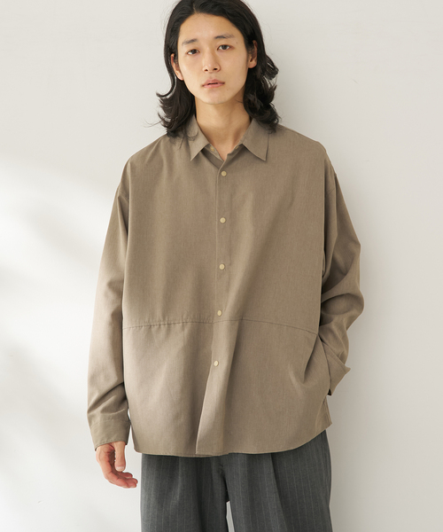 B.C STOCK（ベーセーストック）の「【速乾・接触冷感・UVカット】COOLFIBER(R)Air シャツジャケット（シャツ/ブラウス・メンズ・チャコールグレー/ベージュ/ネイビー/イエロー・MEDIUM/LARGE）」の10枚目の写真