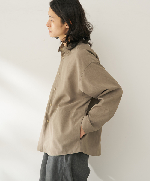 B.C STOCK（ベーセーストック）の「【速乾・接触冷感・UVカット】COOLFIBER(R)Air シャツジャケット（シャツ/ブラウス・メンズ・チャコールグレー/ベージュ/ネイビー/イエロー・MEDIUM/LARGE）」の11枚目の写真