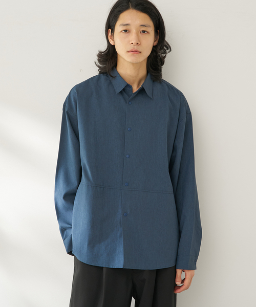 B.C STOCK（ベーセーストック）の「【速乾・接触冷感・UVカット】COOLFIBER(R)Air シャツジャケット（シャツ/ブラウス・メンズ・チャコールグレー/ベージュ/ネイビー/イエロー・MEDIUM/LARGE）」の14枚目の写真