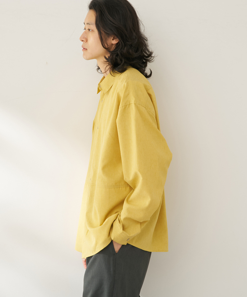 B.C STOCK（ベーセーストック）の「【速乾・接触冷感・UVカット】COOLFIBER(R)Air シャツジャケット（シャツ/ブラウス・メンズ・チャコールグレー/ベージュ/ネイビー/イエロー・MEDIUM/LARGE）」の19枚目の写真