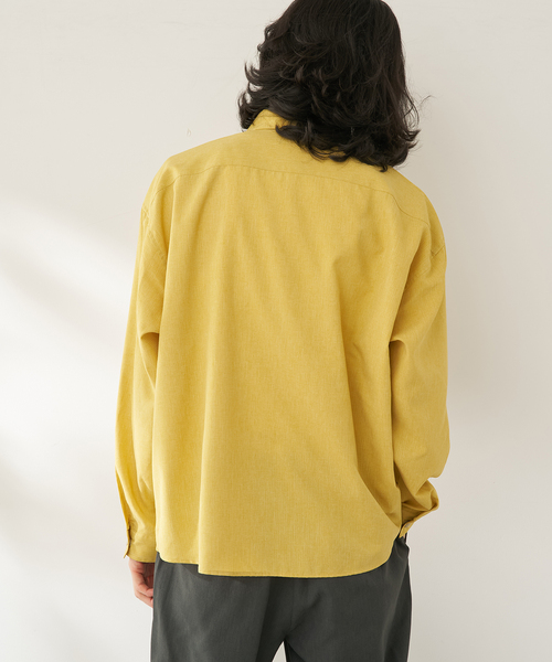 B.C STOCK（ベーセーストック）の「【速乾・接触冷感・UVカット】COOLFIBER(R)Air シャツジャケット（シャツ/ブラウス・メンズ・チャコールグレー/ベージュ/ネイビー/イエロー・MEDIUM/LARGE）」の20枚目の写真