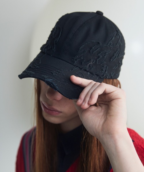 UNISEX》Motif Damaged Tribal Pattern 6P Cap/モチーフダメージ