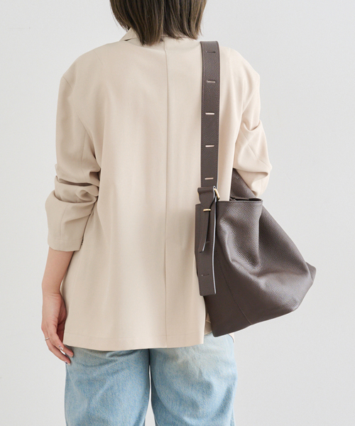 U by SPICK&SPAN(ユーバイスピックアンドスパン)の「UVカット ツイルダブルジャケット(テーラードジャケット・レディース・ベージュ/ネイビー・38/36)」の15枚目の写真