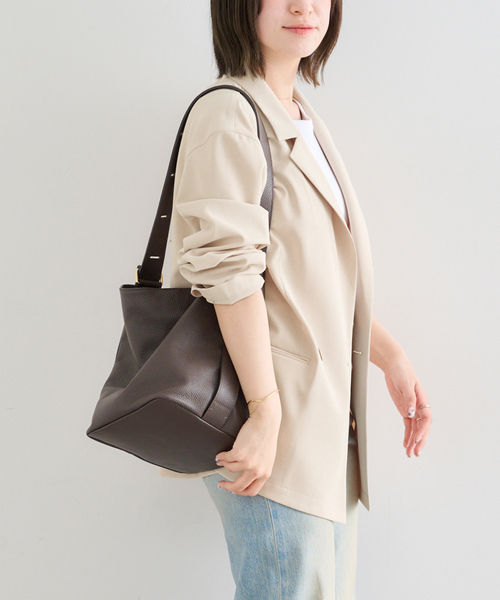 U by SPICK&SPAN(ユーバイスピックアンドスパン)の「UVカット ツイルダブルジャケット(テーラードジャケット・レディース・ベージュ/ネイビー・38/36)」の16枚目の写真