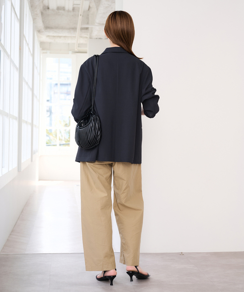 U by SPICK&SPAN(ユーバイスピックアンドスパン)の「UVカット ツイルダブルジャケット(テーラードジャケット・レディース・ベージュ/ネイビー・38/36)」の21枚目の写真