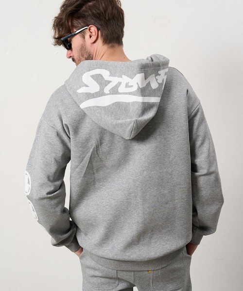 STUD MUFFIN(スタッドマフィン)の「mpa4116- T-Rストレッチポンチ ターゲットベアサガラパッチワーク-フロッキー ジップパーカー(624-02919)(パーカー・メンズ・ミックスグレー/ブラック/ブラウン・4/3/2)」の15枚目の写真