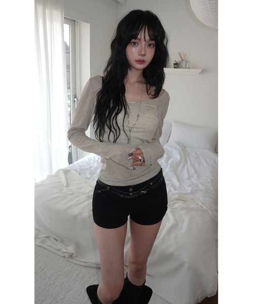 modimood(モディムード)の「フラップポケットローライズショートパンツ(骨盤パッド付)(その他パンツ・レディース・ブラック・SMALL/MEDIUM/LARGE)」の7枚目の写真