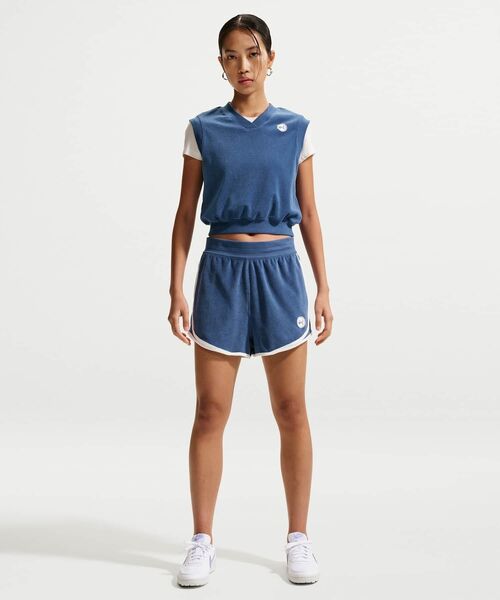NIKE(ナイキ)の「《セットアップ対応商品》ナイキ スポーツウェア チル テリー ウィメンズ ミッドライズ ショートパンツ / Nike Sportswear Chill Terry Women's Mid-Rise Shorts IF0572-461 Mystic Navy(その他パンツ・レディース・ブルー系その他・XS/L/M/S/XL)」の5枚目の写真