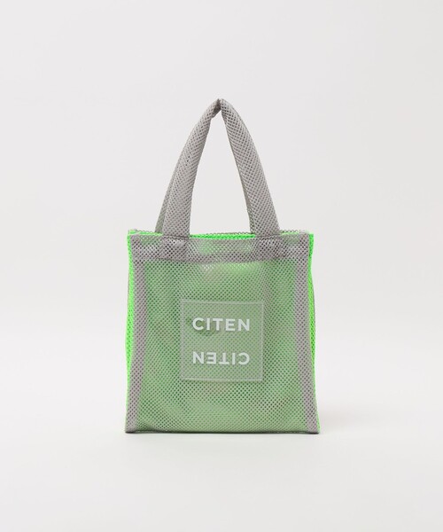 CITEN(シテン)の「<CITEN>メッシュバイカラークリアロゴS(トートバッグ・レディース・ホワイト/ライトグレー/ブラック・FREE)」の5枚目の写真