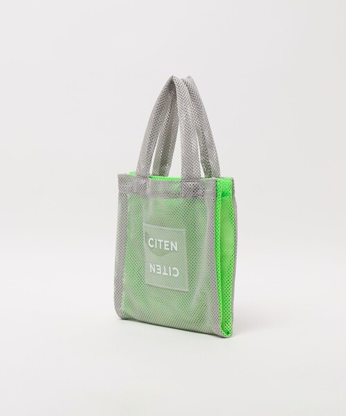CITEN(シテン)の「<CITEN>メッシュバイカラークリアロゴS(トートバッグ・レディース・ホワイト/ライトグレー/ブラック・FREE)」の8枚目の写真
