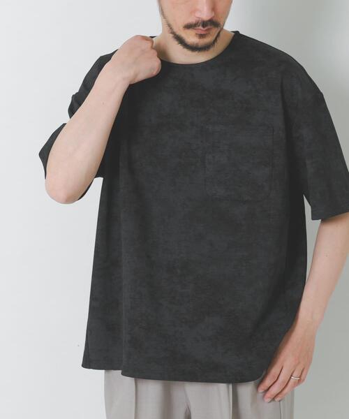 ITEMS URBANRESEARCH(アイテムズ アーバンリサーチ)の「接触冷感フェードポンチ半袖トップス(Tシャツ/カットソー・メンズ・オリーブ/ブラック/ネイビー・MEDIUM/LARGE)」の1枚目の写真