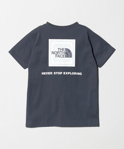 THE NORTH FACE(ザノースフェイス)の「<THE NORTH FACE>バンダナ スクェア ロゴ Tシャツ / キッズ130cm-160cm(Tシャツ/カットソー・キッズ・ホワイト/ブラック/ネイビー・130cm/160cm/150cm/140cm)」の3枚目の写真