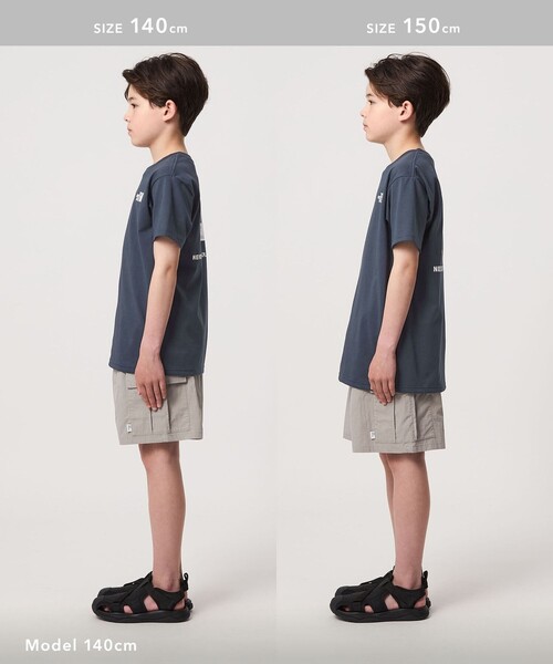 THE NORTH FACE(ザノースフェイス)の「<THE NORTH FACE>バンダナ スクェア ロゴ Tシャツ / キッズ130cm-160cm(Tシャツ/カットソー・キッズ・ホワイト/ブラック/ネイビー・130cm/160cm/150cm/140cm)」の17枚目の写真