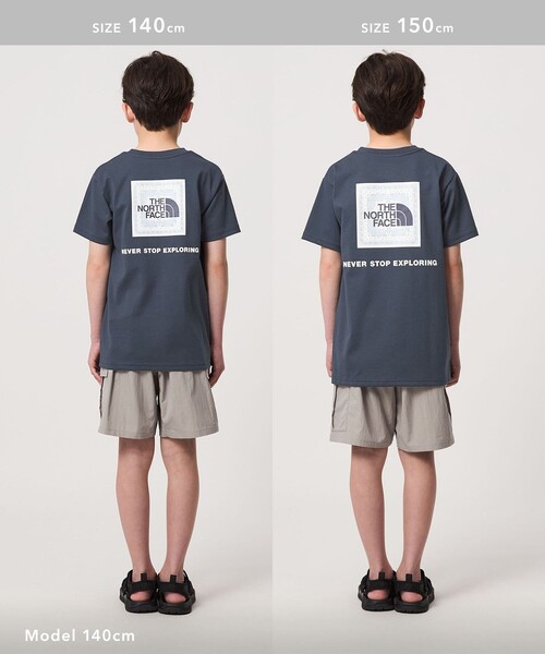 THE NORTH FACE(ザノースフェイス)の「<THE NORTH FACE>バンダナ スクェア ロゴ Tシャツ / キッズ130cm-160cm(Tシャツ/カットソー・キッズ・ホワイト/ブラック/ネイビー・130cm/160cm/150cm/140cm)」の18枚目の写真