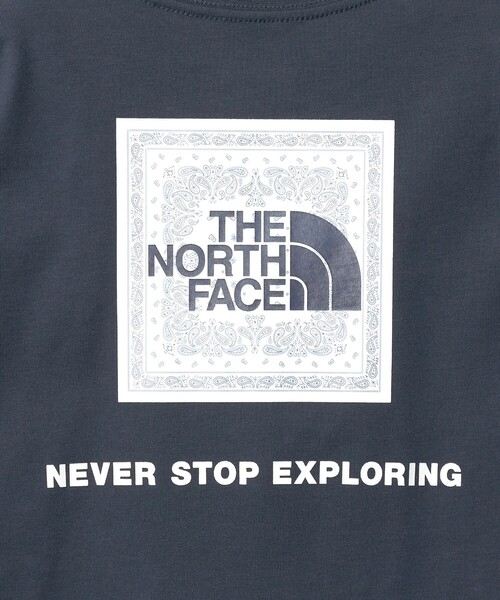 THE NORTH FACE(ザノースフェイス)の「<THE NORTH FACE>バンダナ スクェア ロゴ Tシャツ / キッズ130cm-160cm(Tシャツ/カットソー・キッズ・ホワイト/ブラック/ネイビー・130cm/160cm/150cm/140cm)」の4枚目の写真
