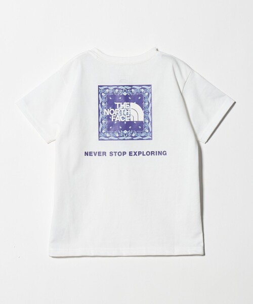 THE NORTH FACE(ザノースフェイス)の「<THE NORTH FACE>バンダナ スクェア ロゴ Tシャツ / キッズ130cm-160cm(Tシャツ/カットソー・キッズ・ホワイト/ブラック/ネイビー・130cm/160cm/150cm/140cm)」の6枚目の写真